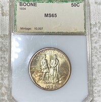 1934 Boone Half Dollar PCI - MS65