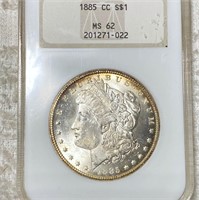 1885-CC Morgan Silver Dollar NGC - MS62