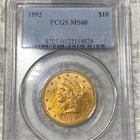 1893 $10 Gold Eagle PCGS - MS60