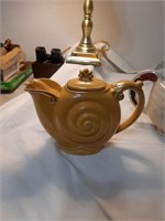 Hall Teapot and Chartier teapot and salt and
