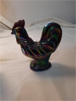 Fenton carnival glass rooster art glass rooster
