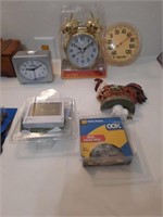 New alarm clocks chicken light and misc