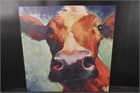 Large Cow Print on Canvas