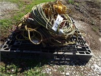 Pallet of (12+) Extension Cords &(25) Safety Cones