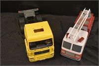Tonka Fire Truck & Bruder Toy Truck