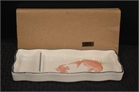 Vintage Lida's  Koi Fish Divided Tray