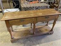 BROYHILL SOFA TABLE - NEEDS RESTAINED