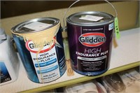 LOT OF TWO OPENED GAL. CANS OF PAINT