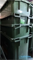 4 stk affaldscontainere på hjul m låsefunktion
