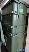 4 stk affaldscontainere på hjul m låsefunktion