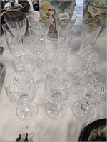 Collection of crystal glasses