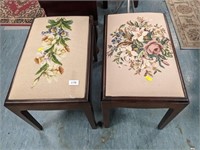Pair dressing table stools
