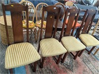 Set of 4 vintage dining chairs