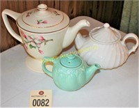 Homer Laughlin Tea Pot - USA + 2 More Tea Pots