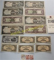 Lot with WWII Era Japanese Government Currency