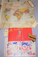 2 Maps, Vintage Lead Pencils & Misc.