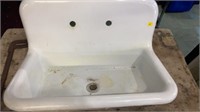 Porcelain Over Cast Iron Sink w/Mount 30X18X19