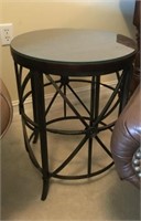 Wooden Side Table w/ Glass Top W13C