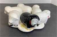 White Black Sheep Ceramic Candle Holder**