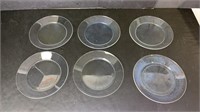 6 Arcoroc France Small Clear Glass Plates
