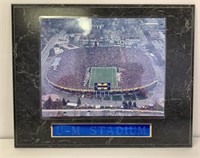Michigan U of M Stadium wall Plaque