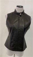 Industry Leather Vest Women’s Sz M Dark Brown