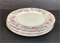 3 Harmony House Ceramic Floral Pink/White Plates