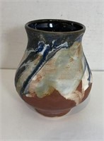 Gail Hiller  Abstract Pottery Pot Signed