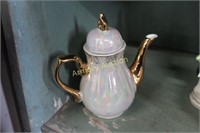 LUSTER DECORATED COFFEE POT