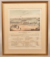 1841 Print of Soldiers Camped in York Penna
