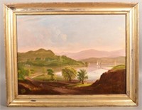 19th Century Hudson River Valley Oil on Canvas Pai