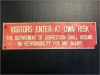 Dept. Of Correction Sign