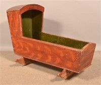 Pennsylvania 19th Century Softwood Hooded Cradle.