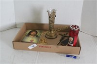 BOX OF SMALL RELIGIOUS COLLECTIBLES