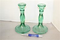 COLLECTION OF GREEN GLASS
