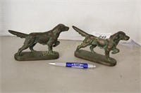 SET OF CAST IRON DOG BOOK ENDS