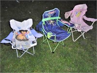 (3) Kids Folding Chairs