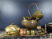 Brass Candle Holders, Baskets