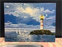 Print on canvas 20x15 illuminated battery