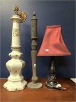 table lamps, wooden spindle, ceramic lamp needs
