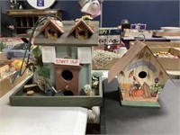 2 Painted bird houses