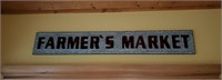 Farmers Market metal sign