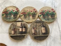 Lot of 5 Coasters