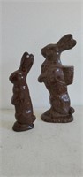 Hand-painted ceramic bunnies (2)
