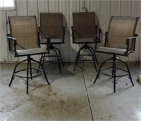 Wrought iron bar stools (4)