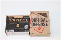 (2) Boxes Misc 40S&W. Hornady & SPEER