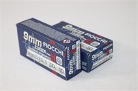 (2) Boxes FIOCCHI 9mm Luger 115gr. FMJ