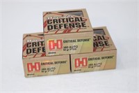 (3) Boxes Hornady Critical Defense 380 Auto