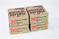 (4) Boxes Hornady Critical Defense 380 Auto