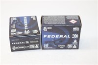 (2) Boxes Federal Syntech Defense .45auto